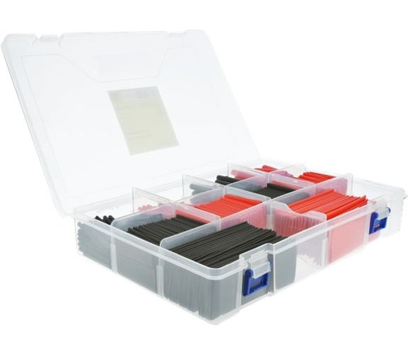 Delock Schrumpfschlauch Sortimentsbox rot / schwarz 520-teilig (20673) - 4043619206735 - image 1