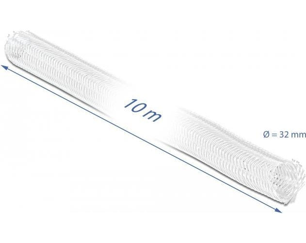 Delock - Geflechtschlauch - 10,0m - weiß (20820) afbeelding 1