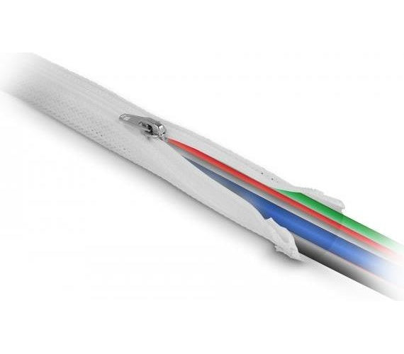 Delock - Geflechtschlauch - 30 mm diameter with zip fastener - 3,0m - weiß (20834) - 4043619208340 - image 1