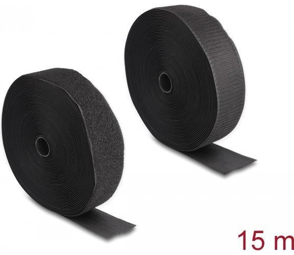 Delock - Klettverschluss - heavy-duty - 15,0m - Schwarz (20854) afbeelding 1
