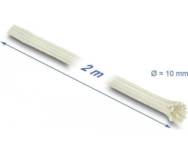 Delock - Geflechtschlauch - 2 m - weiß afbeelding 1