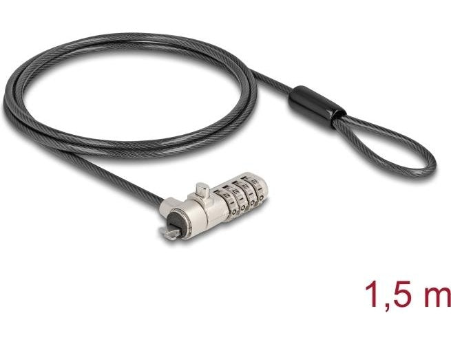 Navilock Laptop Schloss mit Zahlenschloss für HP Nano Slot - Karbonstahlkabel (20967) - 4043619209675 - image 1