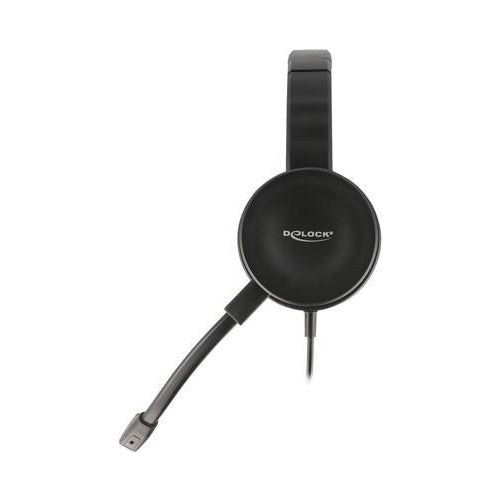 Delock - Headset - On-Ear - kabelgebunden - USB-A - Schwarz (27180) afbeelding 1