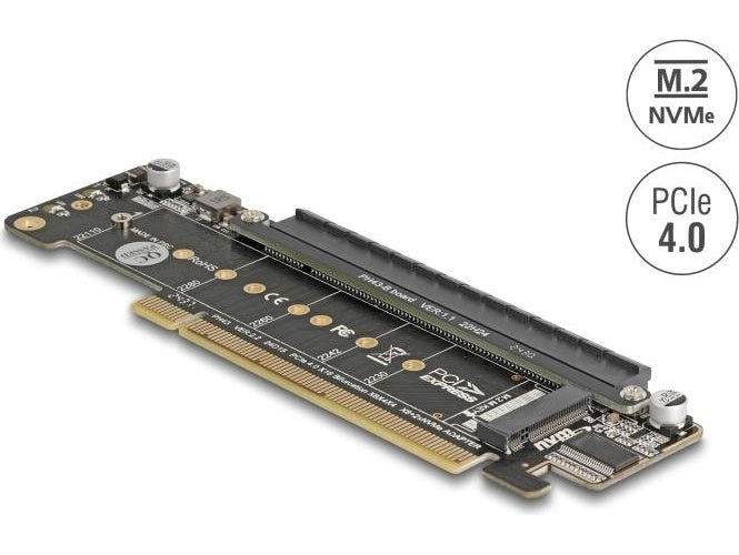 Delock PCI Express 4.0 x16 Karte zu 2x M.2 Key M NVMe Slot (41802) afbeelding 1