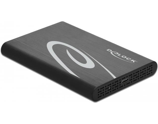 DeLOCK 42611 Speicherlaufwerksgehäuse HDD / SSD-Gehäuse Schwarz - Weiß 2.5"  (42611) afbeelding 1