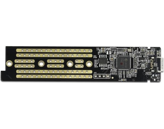 DeLOCK External Enclosure for M.2 NVME PCIe SSD with USB Type-C female transparent - Speichergehäuse - M.2 NVMe Card - 10GBps - USB-C - durchsichtig (42620) afbeelding 1