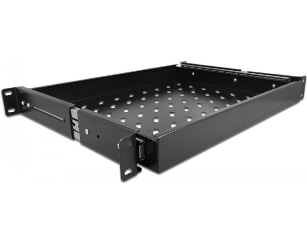 Delock - Rack-Schublade - Schwarz - 1U - 48.3 cm (19") afbeelding 1