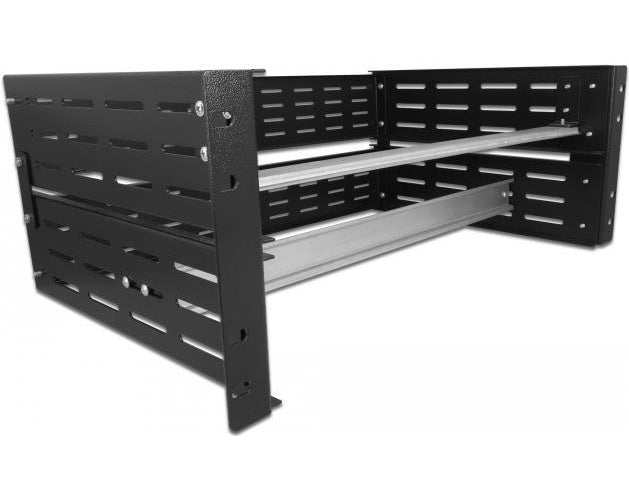 Delock - DIN-Schienenmontagekit - Rack montierbar - Schwarz - 4U - 48.3 cm (19") afbeelding 1