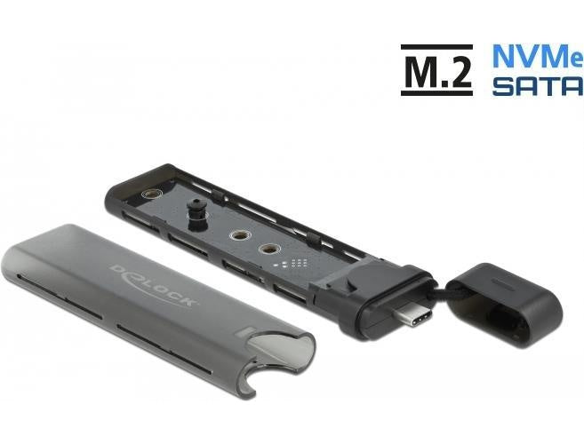 Delock - Speichergehäuse - M.2 - M.2 NVMe Card / SATA 10Gb/s - 10 Gbit/s - USB 3,2 (Gen 2) (42635) afbeelding 1