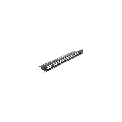 DeLOCK Keystone Patch Panel - 19 Patch Panel - Schwarz - 24 Ports (43277) - 4043619432776 - image 1
