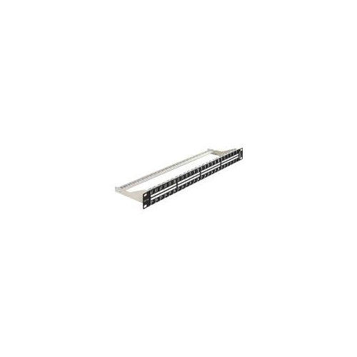 DeLOCK Keystone Patch Panel - Patch Panel - Schwarz - 1U - 48 Ports (43280) afbeelding 1