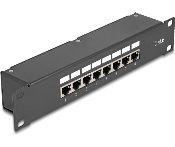Delock 10" Kupplungs-Patchpanel 8 Port Cat.6 (43304) afbeelding 1