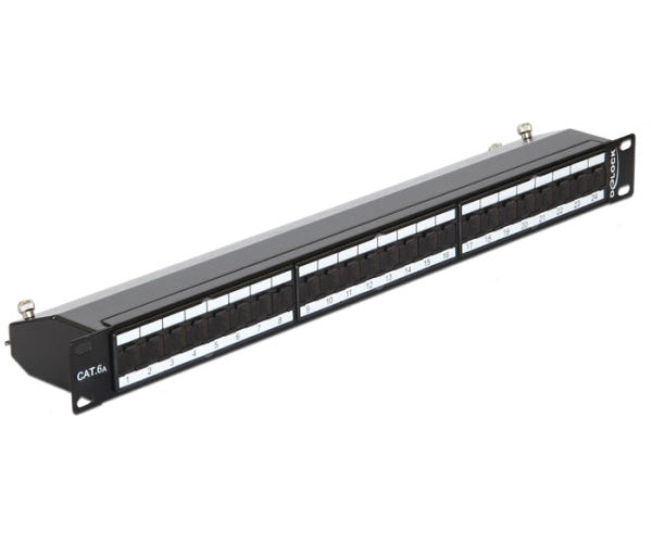 DeLOCK - Patch Panel - RJ-45 X 24 - Jet Black, RAL 9005 - 1U - 48,3 cm (19") (43320) afbeelding 1