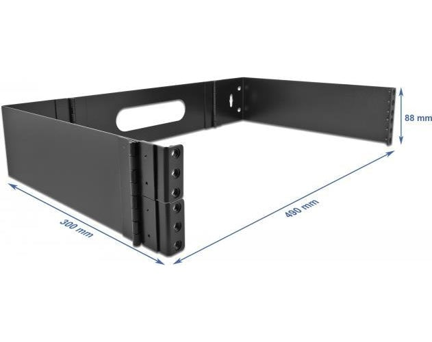 DeLOCK - Schrank - Netzwerkschrank - geeignet für Wandmontage - Schwarz - 2U - 48.3 cm (19") afbeelding 1