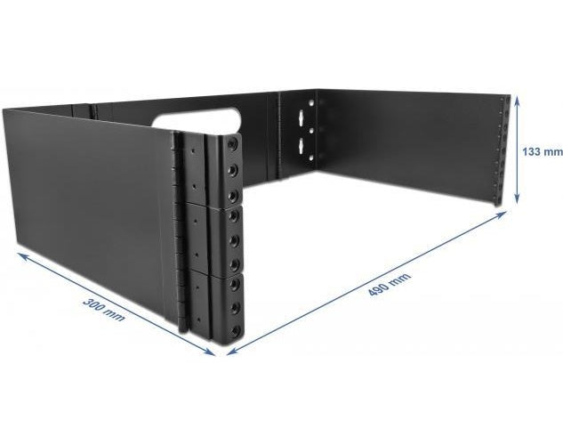 DeLOCK - Schrank - geeignet für Wandmontage - Schwarz - 3U - 48.3 cm (19") afbeelding 1