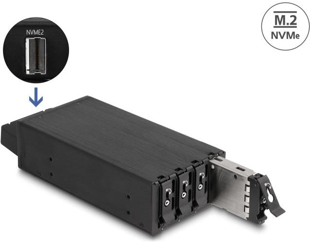 Delock - Mobiles Speicher-Rack - Schwarz (47126) afbeelding 1