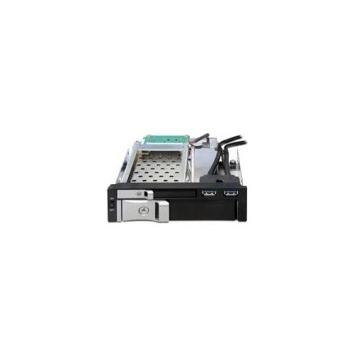 DeLOCK 5,25 Mobile Rack for 1 x 2,5 + 1 x 3,5 SATA HDD + 2 x USB3.0 Ports - Mobiles Speicher-Rack - 6,4 cm, 8,9 cm (2.5", 8,90cm (3.5")) (47209) afbeelding 1