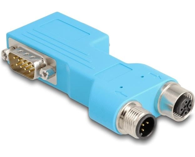 Delock D-Sub 9 Stecker und Buchse zu M12 5 pin A-kodiert CAN Bus (60666) afbeelding 1