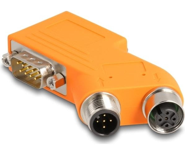 Delock D-Sub 9 Stecker und Buchse zu M12 5 pin A-kodiert CAN Bus (60667) afbeelding 1
