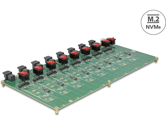 Delock M.2 Testboard für 8 x NVMe Key M SSD mit SFF-8643 Anschluss (61073) afbeelding 1