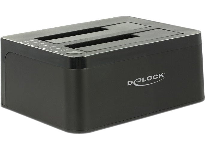DeLOCK Dual Docking Station SATA HDD > USB3.0 with Clone Function - Speicher-Controller mit One-Touch-Klonen - 6,4 cm, 8,9 cm (2.5", 3.5") - SATA 6Gb/s - 600MBps - USB3.0 (62661) afbeelding 1