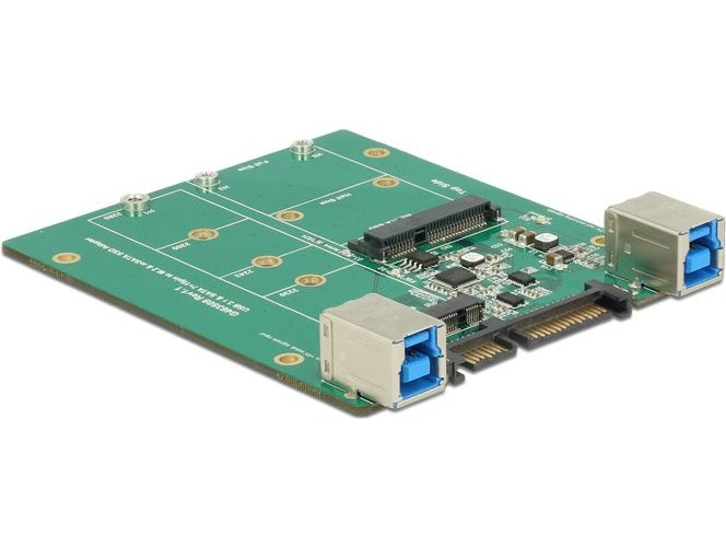 Delock Konverter SATA / USB 3.1 Typ-B Buchse > M.2 / mSATA Slot (62732) afbeelding 1