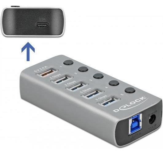 Delock - Hub - 4 x USB 3,2 Gen 1 - Desktop (63263) afbeelding 1