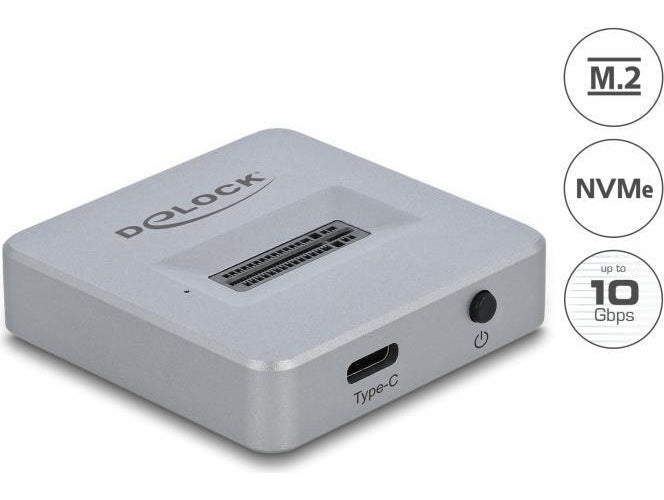 Delock M.2 Dockingstation für M.2 NVMe PCIe SSD mit USB Type-C Buchse (64000) afbeelding 1