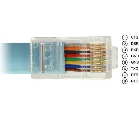 Delock - Kabel seriell - USB (M) zu RJ-45 (M) - 2,0m - EIA-232 - Blau (64185) afbeelding 1