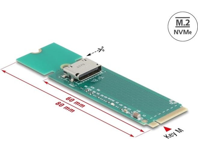 Delock 64348 - Konverter M.2 Key M> SFF-8612 (64348) afbeelding 1