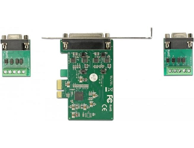 Delock PCI Express Karte zu 2 x Seriell RS-422/485 ESD Schutz optionaler Überspannungsschutz (65841) afbeelding 1