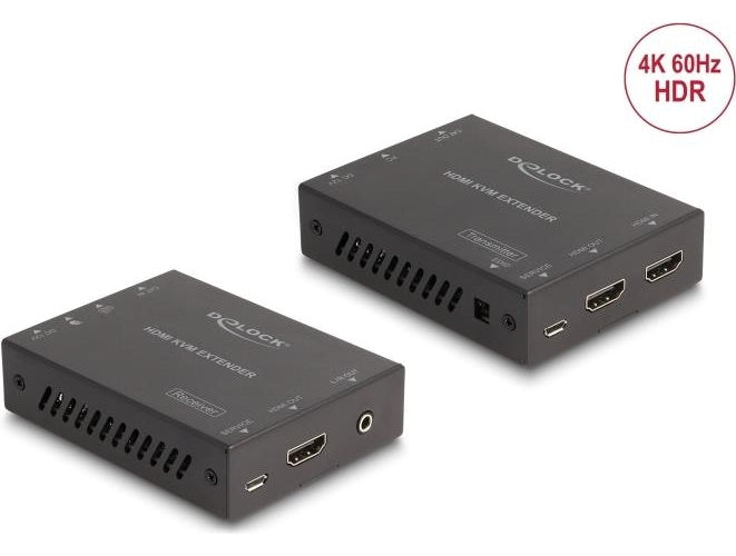 Delock HDMI KVM Extender Setüber Cat.6 Kabel 4K 60 Hz 70 m (65957) afbeelding 1