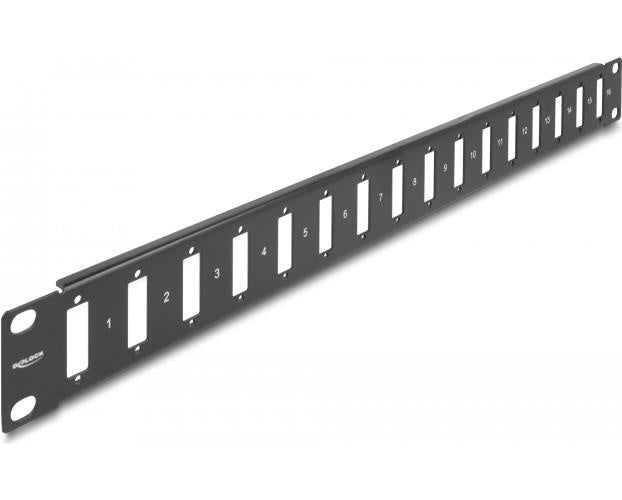 DeLOCK 66077 - Rackeinbau - 1U - Schwarz - Metall - 44 mm - 482 mm (66077) - 4043619660773 - image 1