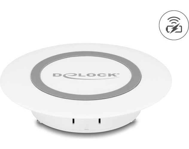 Delock - Induktive Ladematte - zum Tischmontage - 15 Watt - 1,25 A - Fast Charge - weiß (66260) afbeelding 1