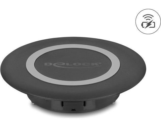Delock - Induktive Ladematte - zum Tischmontage - 15 Watt - 1,25 A - Fast Charge - Schwarz (66284) afbeelding 1