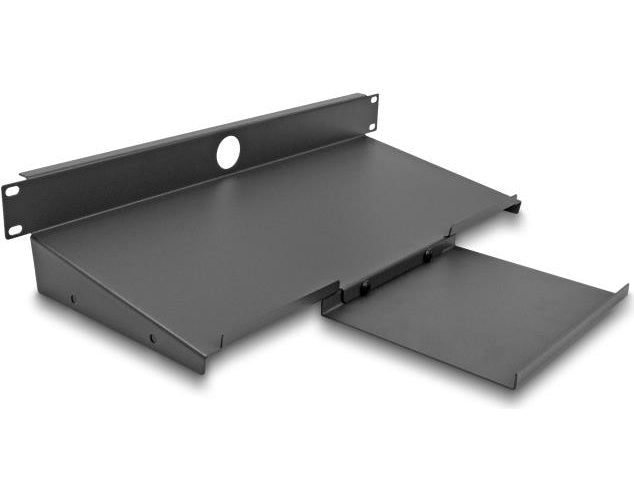 Delock - Rack Tastatur-/Mausablage - Dunkelgrau - 1U - 48,3 cm (19") (66749) afbeelding 1