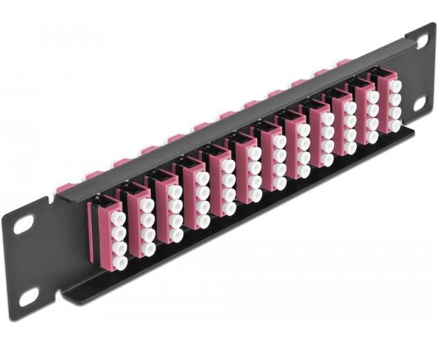 Delock - Patch Panel - LC MM X 48 - Schwarz - 1U - 25,4 cm (10") (66780) afbeelding 1