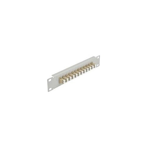 Delock - Patch Panel - Schrankmontage - LC Duplex MM X 12 - Grau, beige - 1U - 25,4 cm (10") (66788) - 4043619667888 - image 1