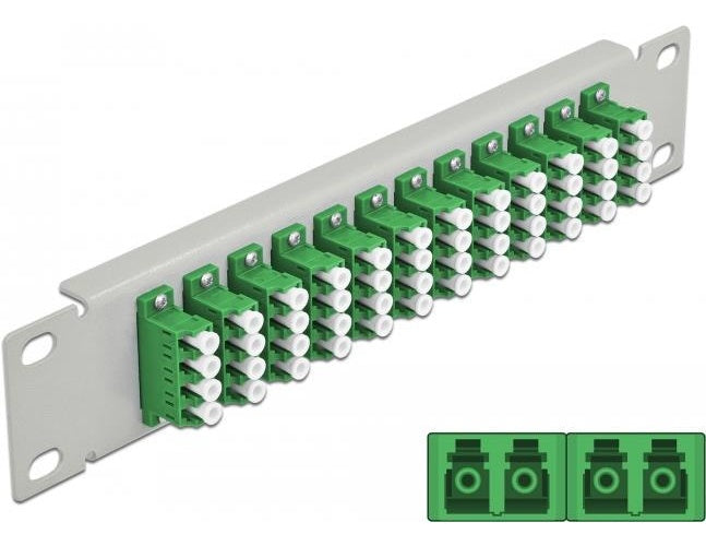 Delock - Patch Panel - LC SM X 48 - Grau - 1U - 25,4 cm (10") (66797) afbeelding 1