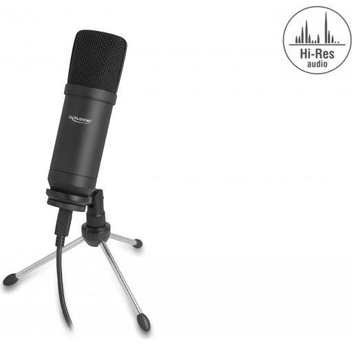 Delock - Mikrofon - USB - Schwarz (66882) afbeelding 1