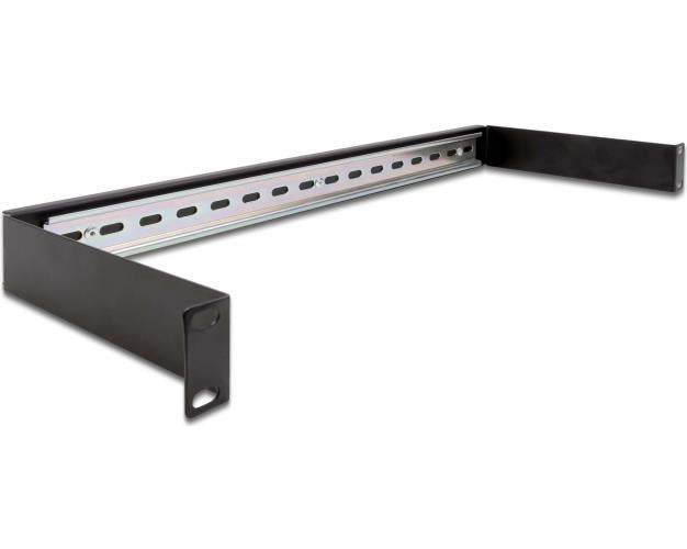 Delock - DIN Schienenpanel - Rack montierbar - Schwarz - 1U - 48,3 cm (19") (66883) afbeelding 1