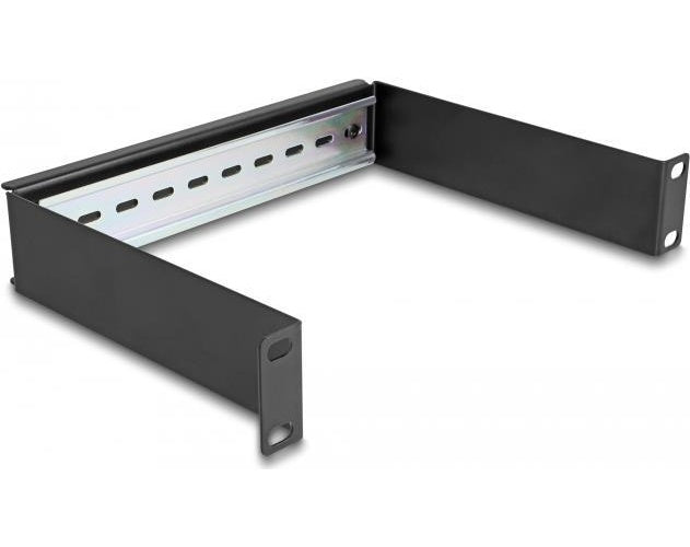 Delock - DIN Schienenpanel - Schwarz - 1U - 25,4 cm (10") (66897) - 4043619668977 - image 1