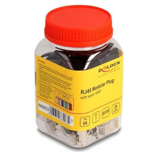 Delock - Netzwerkanschluss - RJ-45 (M) - S/FTP - CAT 6a/7 (Packung mit 25) afbeelding 1