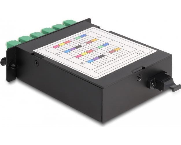 Delock - MPO-Glasfaseroptikkassette - hohe Dichte - LC Duplex SM X 12 - Schwarz afbeelding 1