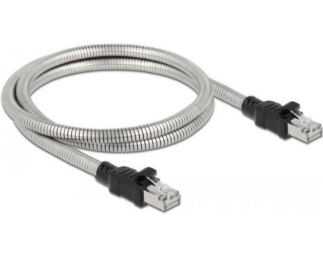 Delock - Patch-Kabel - RJ-45 (M) zu RJ-45 (M) - 3 m - 7.8 mm - U/FTP - CAT 6a - halogenfrei - Silber - 4043619801107 - image 1