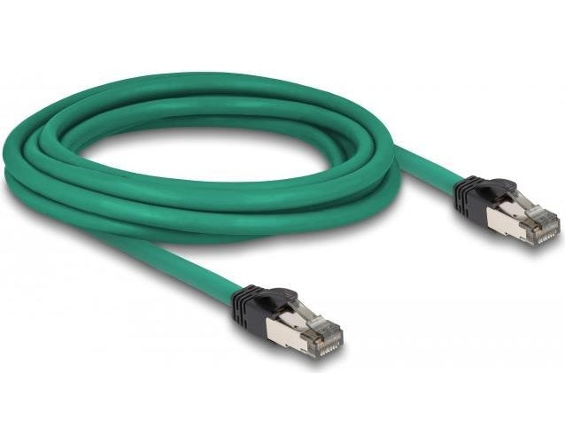 Delock PROFINET - Patch-Kabel - RJ-45 (M) zu RJ-45 (M) - 3 m - 7 mm - SF/UTP - CAT 5e - grün afbeelding 1