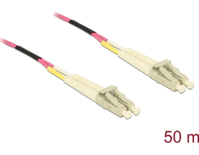 Delock Kabel Lichtwellenleiter LC Duplex Multimode OM4 50 m (80155) afbeelding 1