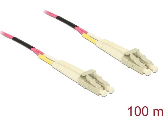 Delock Kabel Lichtwellenleiter LC Duplex Multimode OM4 100 m (80157) afbeelding 1