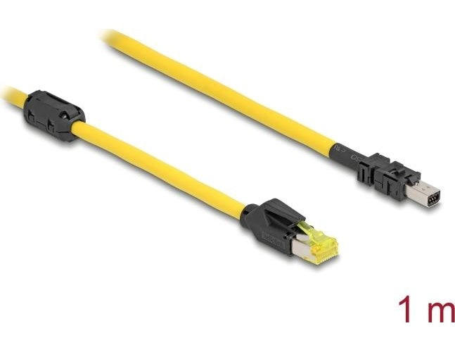 Delock Kabel RJ45 Stecker Cat.6 zu Mini I/O 8 Pin D-Form Typ 2 1 m (81250) afbeelding 1