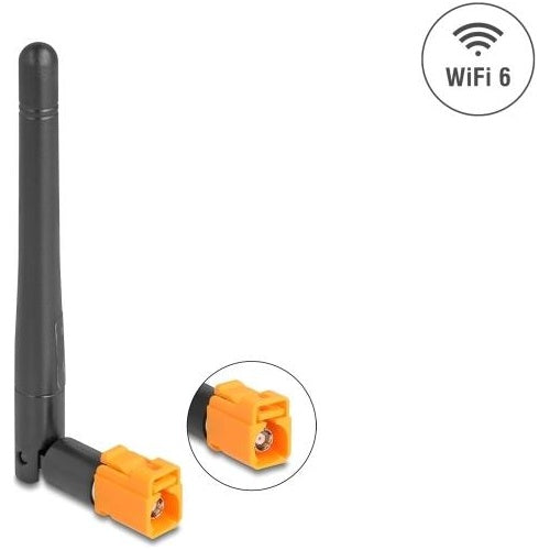 Delock WiFi 6 Antenne FAKRA M Buchse 2.5 - schwarz (81493) afbeelding 1